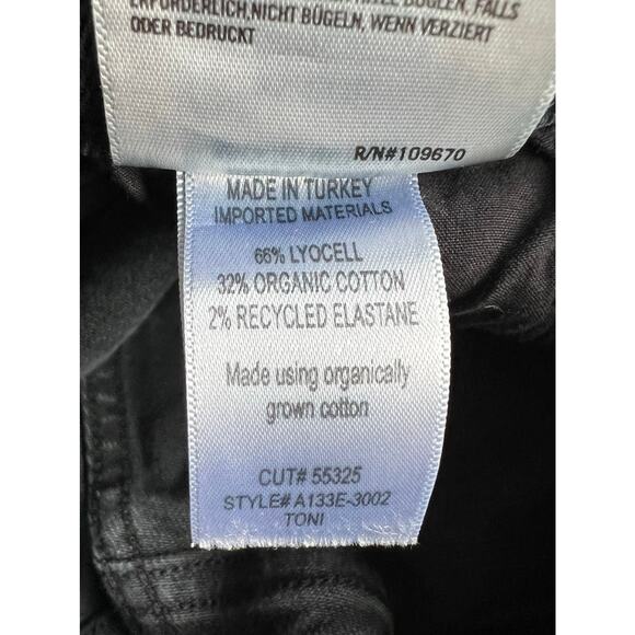 Agolde Denim Jeans Sz 32 Stretch Faded Black Mid Rise Straight Toni Slim - Picture 6 of 7